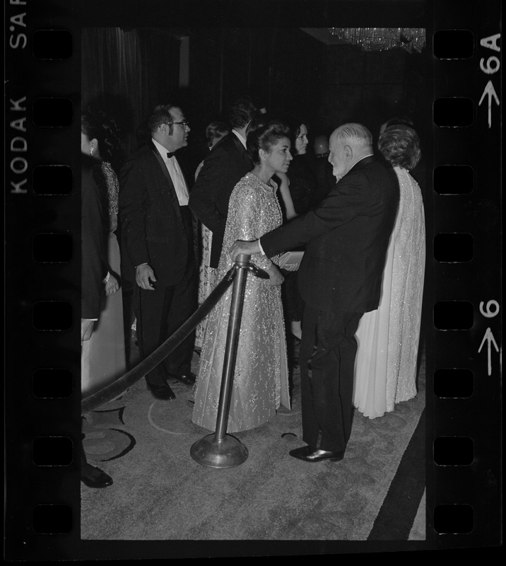 Iranian Princess Ashraf Pahlavi and Rene Cassin at Brandeis University commencement banquet