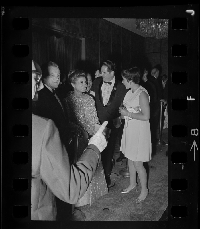 Iranian Princess Ashraf Pahlavi and Dr. Morris Abram at Brandeis University commencement banquet