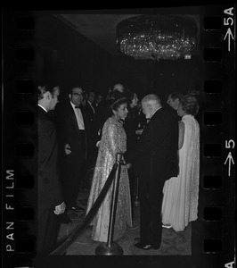 Iranian Princess Ashraf Pahlavi and Rene Cassin at Brandeis University commencement banquet