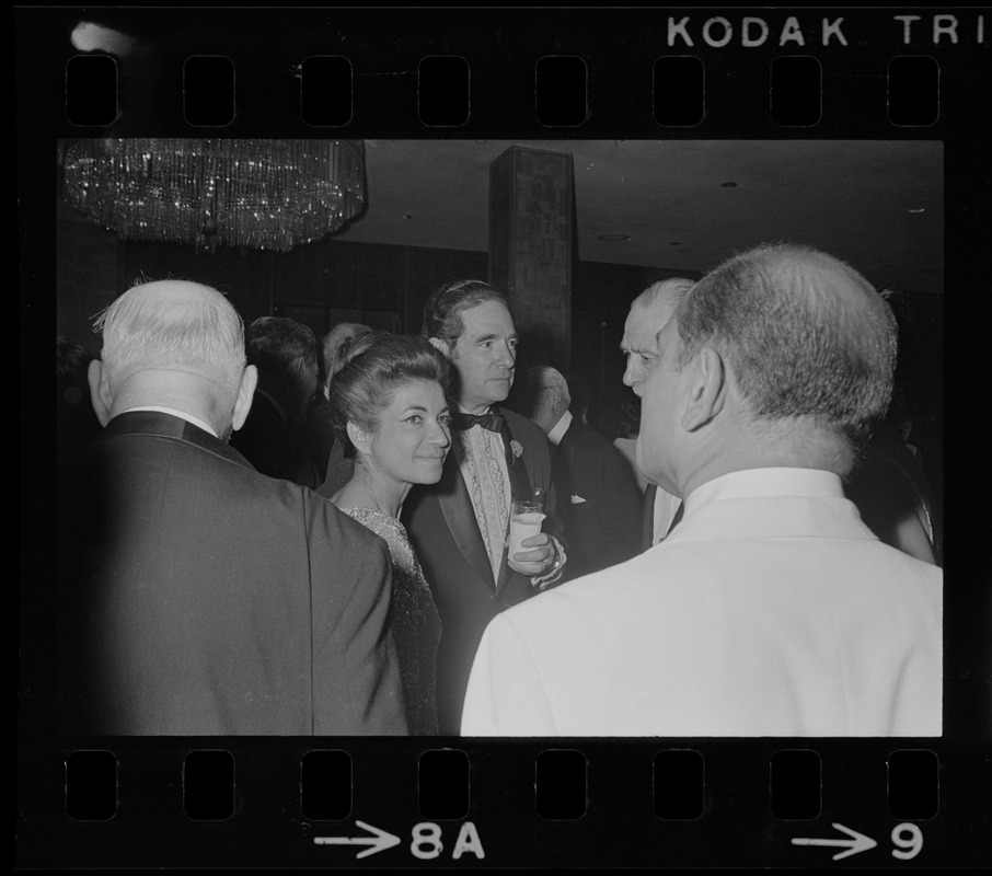 Iranian Princess Ashraf Pahlavi and Dr. Morris Abram at Brandeis University commencement banquet