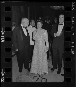 Iranian Princess Ashraf Pahlavi, Dr. Morris Abram, and Rene Cassin at Brandeis University commencement banquet