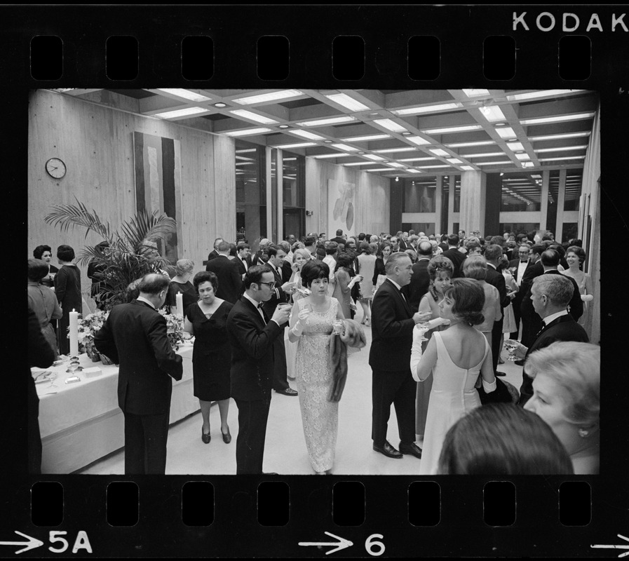 Formal reception ending opening ceremonies for Boston's new City Hall