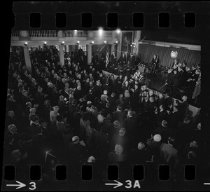 Audience at inauguration of Boston Mayor Kevin White