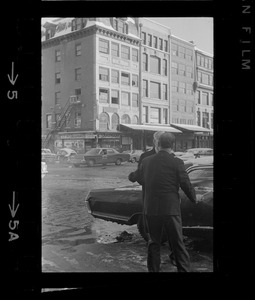 Rep. John McCormack arriving at Boston Mayor Kevin White's inauguration