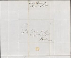 Asa Redington to George Coffin, 7 August 1848