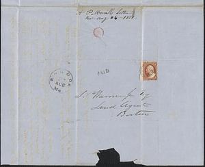 Anson P. Morrill to Samuel Warner, 26 August 1851