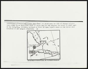 Miami: Hurricane Inez aimed its punch into the Gulf of Mexico 10/5, but there still is o indication where it might hit, at 6AM EDT, Inez was about 75 miles west of Key West, Fla., traveling westward at about 10 mph. Highest winds at its center were estimated at 100 mph.