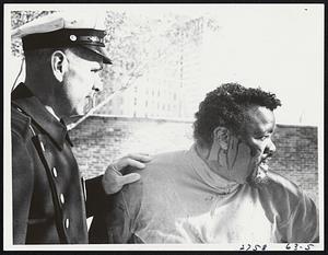 Harold Hector, right at Old West Church Anti-Draft Demonstration.