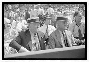 Baseball, Fenway Park, Boston Park Department Commissioner William Long on left