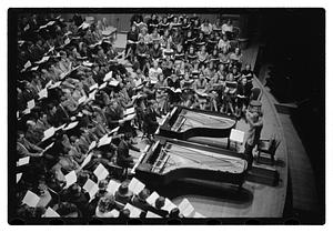 Recording "La Mer" for Victor R.C.A., Dr. K & Boston Symphony Orchestra, also recording mch.