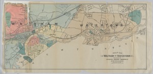 Map of Waltham and Watertown