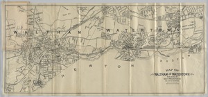 Map of Waltham and Watertown