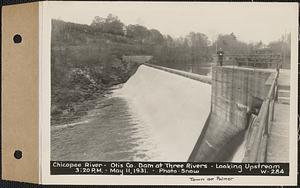 Chicopee River, Otis Co., dam at Three Rivers, looking upstream, Palmer, Mass., 3:20 PM (E.D.S.T.), May 11, 1931