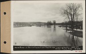 Ware River at Barre Plains looking south from Red Bridge, Barre, Mass., 10:35 AM, Apr. 1, 1932