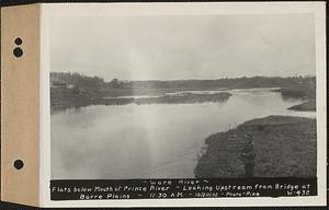 Ware River, flats below mouth of Prince River, looking upstream from bridge at Barre Plains, Barre, Mass., 11:30 AM, Oct. 20, 1932