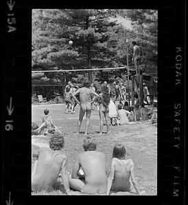 Volleyball at nudist convention, Assonet