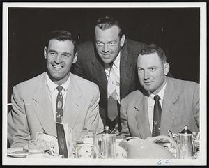 Three Rex Sox Alumni, Walter Dropo, Vern Stephens and George Kell, left to right, here with the White Sox for the four game series at Fenway Park.