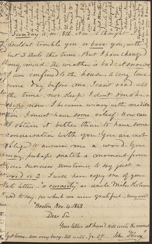 Letter from Zadoc Long to John D. Long, November 8, 1868 - Digital ...