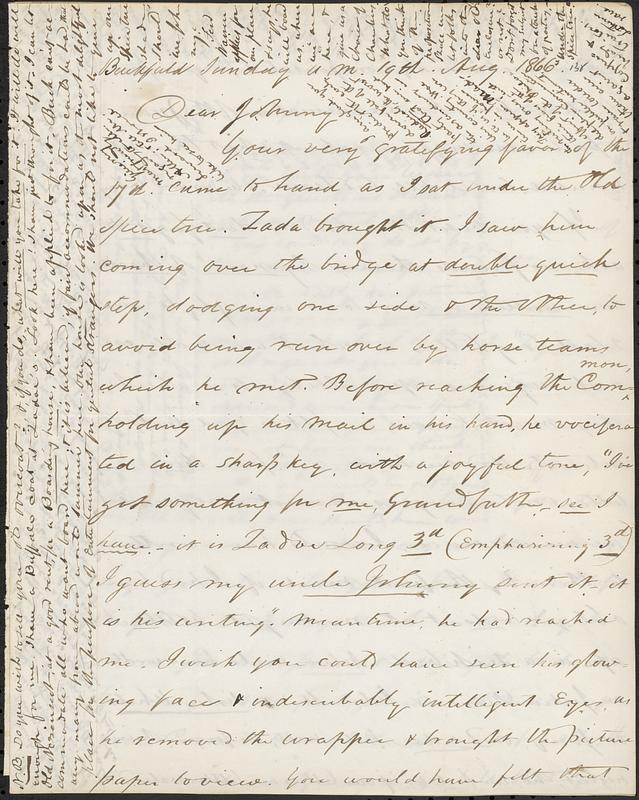 Letter from Zadoc Long to John D. Long, August 19, 1866 - Digital ...