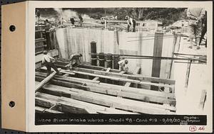 Contract No. 19, Dam and Substructure of Ware River Intake Works at Shaft 8, Wachusett-Coldbrook Tunnel, Barre, Ware River Intake Works, Shaft 8, Barre, Mass., Sep. 19, 1930