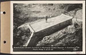 Contract No. 39, Trunk Line Sewer, Rutland, Holden, Asnebumskit Brook culvert, Rutland-Holden Sewer, Holden, Mass., Oct. 10, 1933