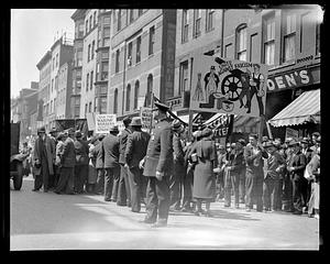 A crowd of people at a protest