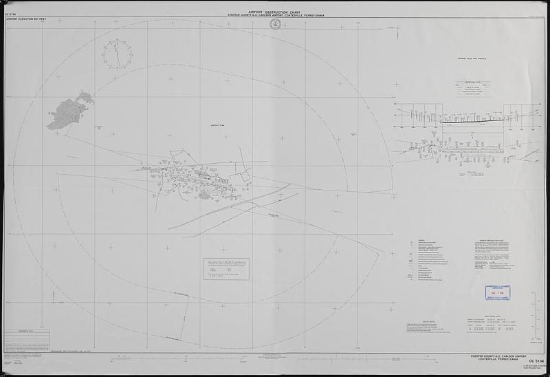 Airport obstruction chart, OC 5134, Chester County-G.O. Carlson Airport, Coatesville, Pennsylvania