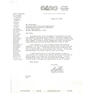 Letter, August 23, 1978.