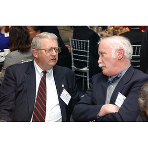 Neal Finnegan and William Fowler converse at The National Council Dinner