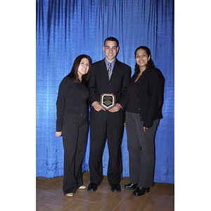Latin American Student Association (LASO) members with Program of the Year award