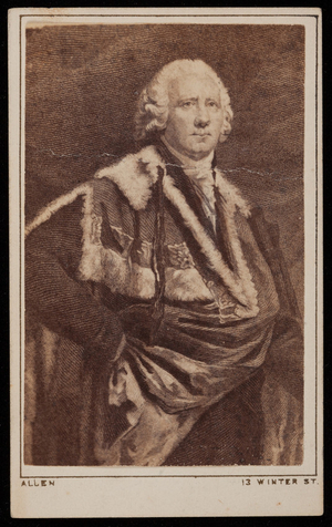 Reporduction of a portrait of Earl Dundas, Boston, Mass., undated