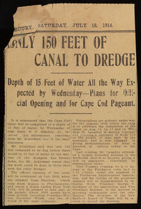 "Only 150 Feet of Canal to Dredge," Morning Mercury, July 18, 1914