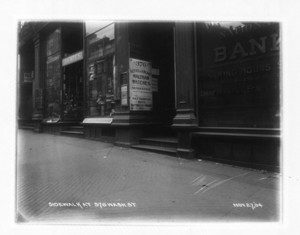 Sidewalk at 376 Washington Street, east side, Boston, Mass., November 27, 1904