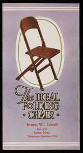 Ideal folding chair, Clarin Manufacturing Company, Chicago, Illinois