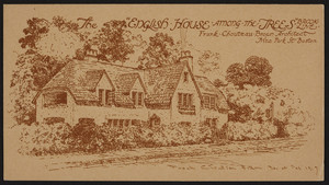 Trade card for Frank Chouteau Brown, architect, 9 Park St., Boston, Mass., 1917