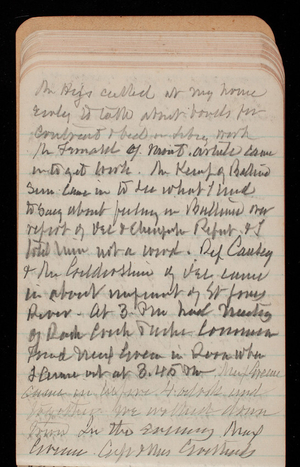 Thomas Lincoln Casey Notebook, November 1894-March 1895, 041, Mr [illegible] called at my home