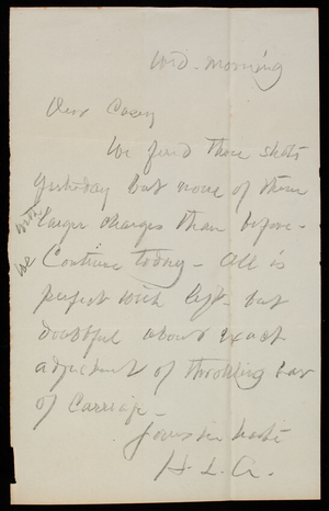 Henry L. Abbot to Thomas Lincoln Casey, November 23, 1892
