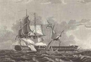 Capture of the British Frigate Gurriere [sic] by the U.S. Frigate Constitution