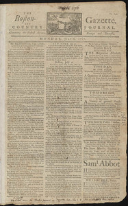 The Boston-Gazette, and Country Journal, 6 July 1767