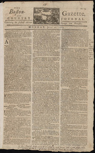 The Boston-Gazette, and Country Journal, 10 July 1769