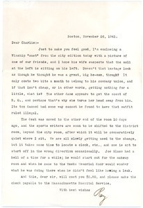 Letter from Ray to Charles L. Whipple