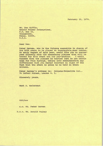 Letter from Mark H. McCormack to Doc Giffin