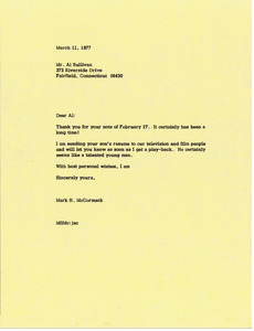 Letter from Mark H. McCormack to Al Sullivan