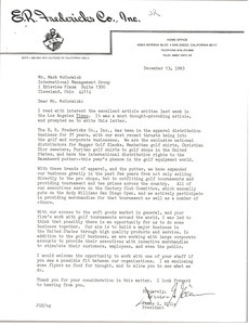 Letter from James G. Ellis to Mark H. McCormack