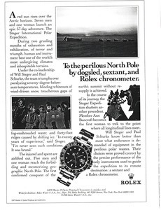 Rolex and North Pole advertisement