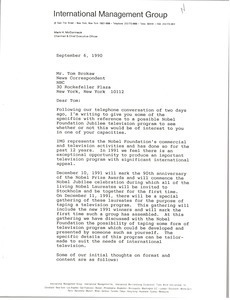 Letter from Mark H. McCormack to Tom Brokaw