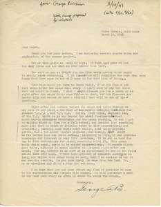 Letter from George A. Burcham to Caleb Foote