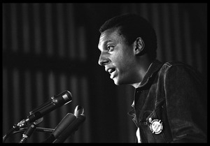 Stokely Carmichael speaking at the Youth, Non-Violence, and Social Change conference, Howard University