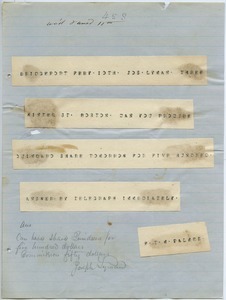 Letter from F. M. Palmer to Joseph Lyman