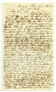 Letter from Joseph Lyman to Benjamin Smith Lyman